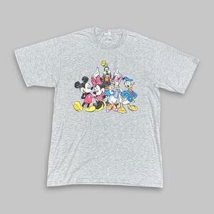 Disney Mickey & Friends Gray Graphic T-Shirt – Size M